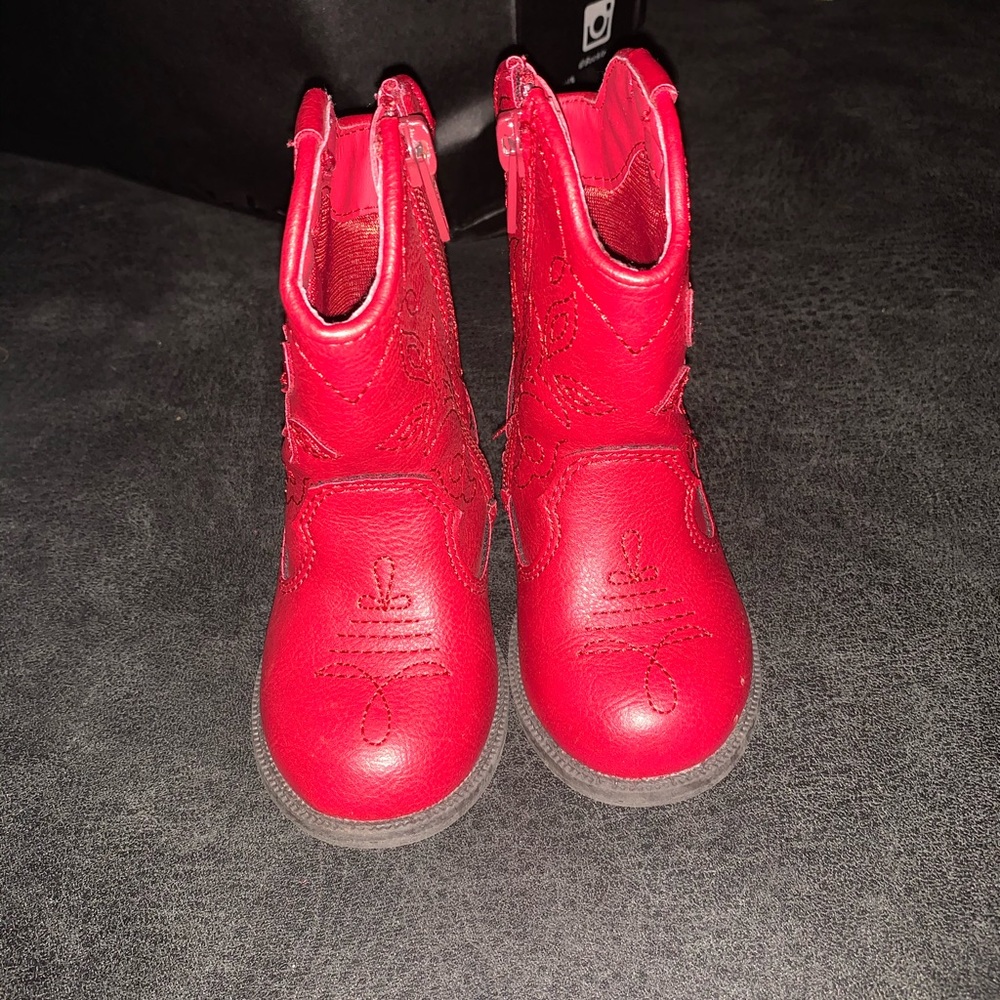 Toddlers red boots